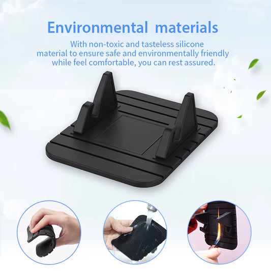 Universal Anti-Slip Car Silicone Holder Mat Pad Dashboard Stand Mount for Phone GPS Bracket for Iphone Samsung Xiaomi Huawei